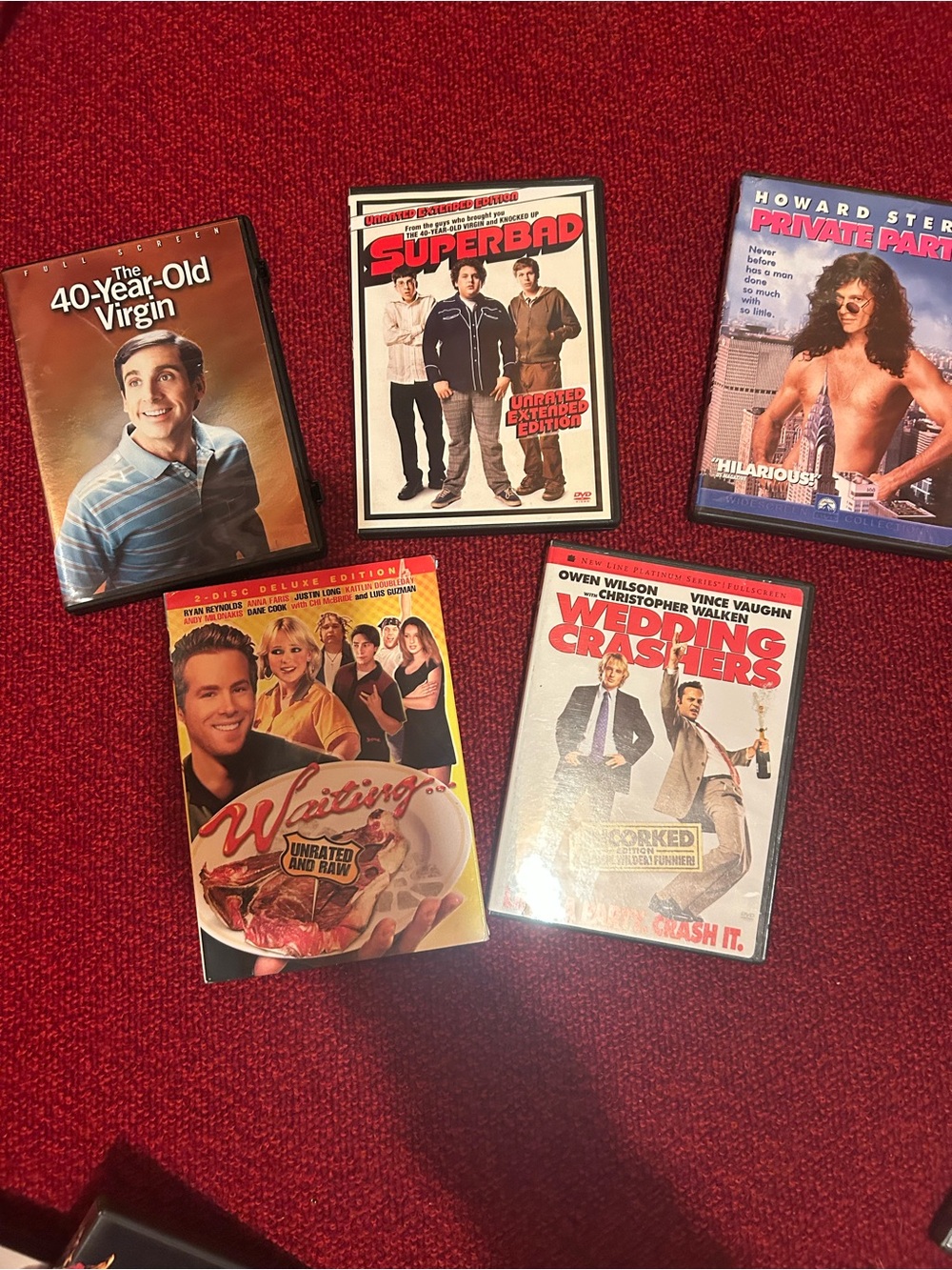 Comedy DVD Lot — The 40-Year-Old Virgin, Superbad, Wedding Crashers + More